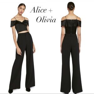 Alice + Olivia High Waisted Trouser Wide Leg Sz 8